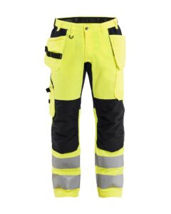 Blåkläder 1552 highvis riipputaskuhousut stretch