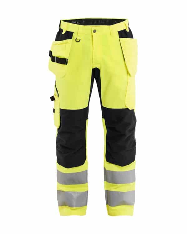 Blåkläder 1552 highvis riipputaskuhousut stretch
